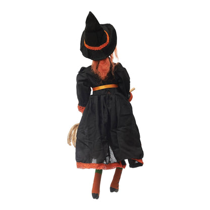 Halloween Fall Folk Art Jasleen Witch Florence Lea Art Doll 22&quot; - The Primitive Pineapple Collection