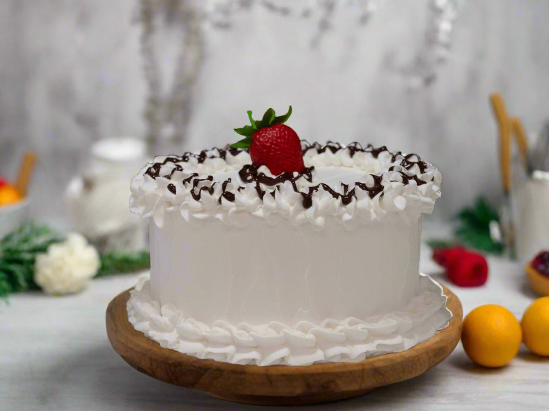 Farmhouse Handcrafted USA Faux Vanilla w/ Strawberry Cake - The Primitive Pineapple Collection