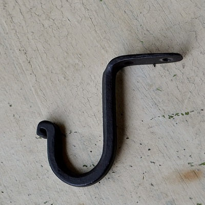 Primitive Colonial 2.5&quot; Black Wrought Iron Under Counter Hook