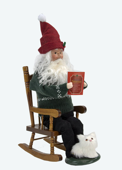 Primitive Colonial Byers Choice Christmas Santa on Rocker 3246