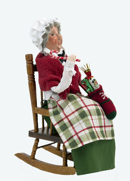 Primitive Colonial Byers Choice Christmas Mrs Claus on Rocker 3246W