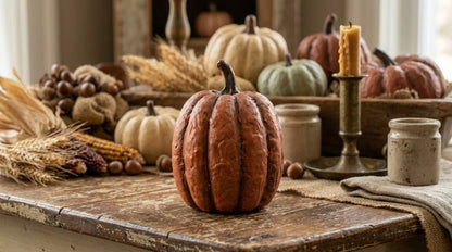 Ragon House Halloween Fall 3" x 3.75"Orange Pumpkin - The Primitive Pineapple Collection