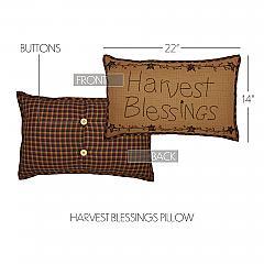 Primitive Halloween Heritage Farms Harvest Blessings Pillow 14x22 - The Primitive Pineapple Collection