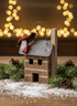 Primitive Rustic Farmhouse Wood Town Cabin Ornament - The Primitive Pineapple Collection