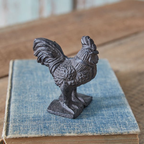 Primitive Country Brown Cast iron Rooster 3.5" - The Primitive Pineapple Collection