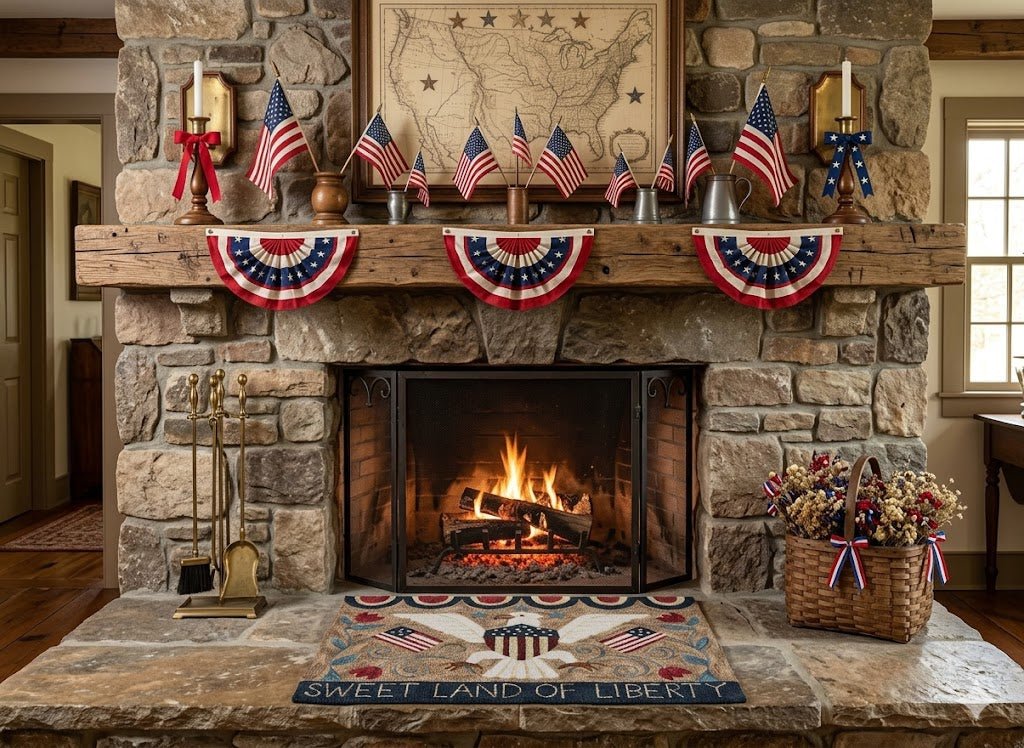 Primitive Sweet Land of Liberty Hooked Rug 2&