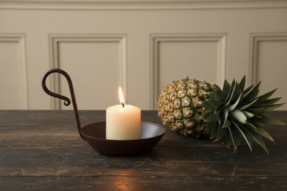 Primitive Country Rustic 3.5" Mini Burgundy Candle Pan w/ Handle - The Primitive Pineapple Collection