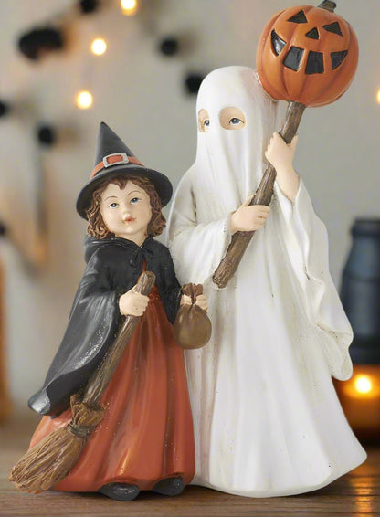 Folk Art Halloween 9 Inch Halloween Vintage Trick or Treat Children Figurine - The Primitive Pineapple Collection