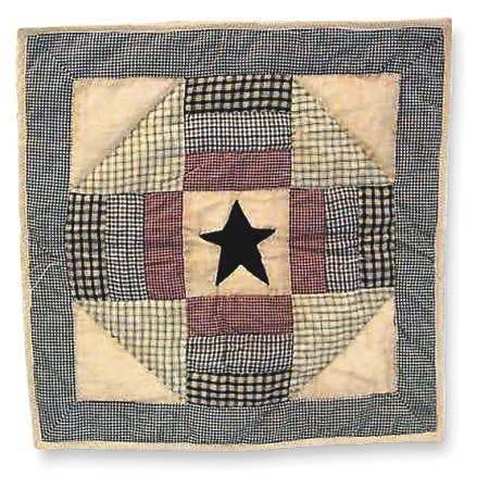 Primitive Farmhouse Star Patchwork Little Quilt 18&quot; Table Topper/Wall Decor