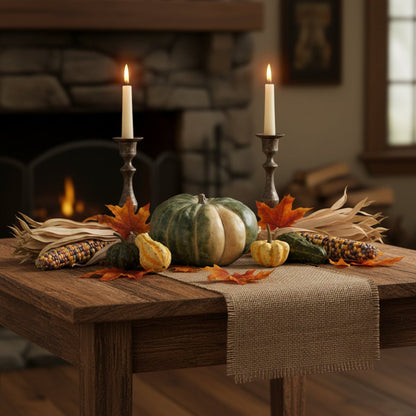 Farmhouse Fall 10 Inch Green &amp; Cream Resin Lumpy Pumpkin 42072B - The Primitive Pineapple Collection
