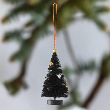 Primitive Halloween Retro Look 4&quot; Bottle Brush Tree Ornament 2 Styles - The Primitive Pineapple Collection