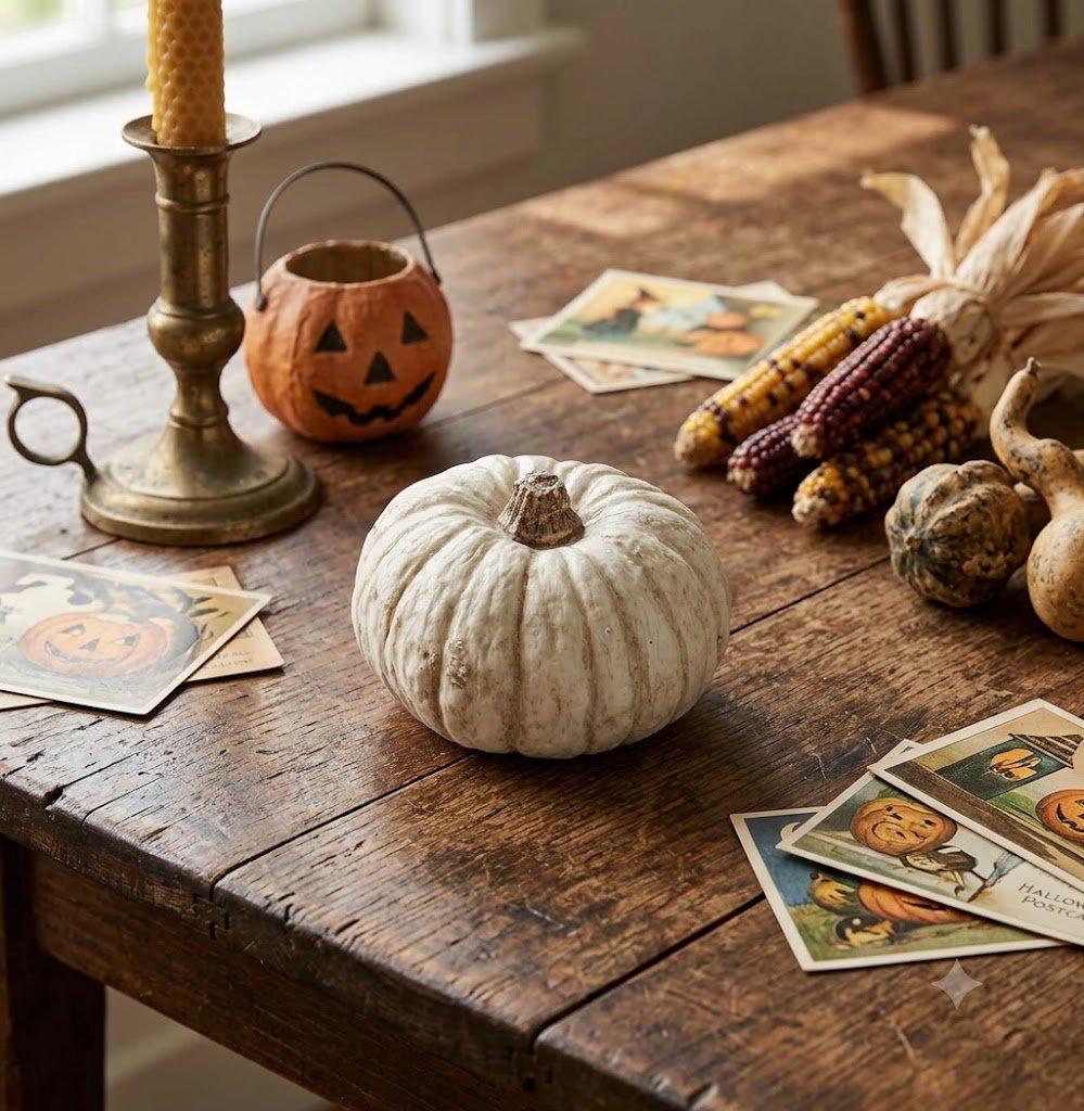 Farmhouse Fall 3 Inch Cream Resin Filler Pumpkin 42667B-CR - The Primitive Pineapple Collection