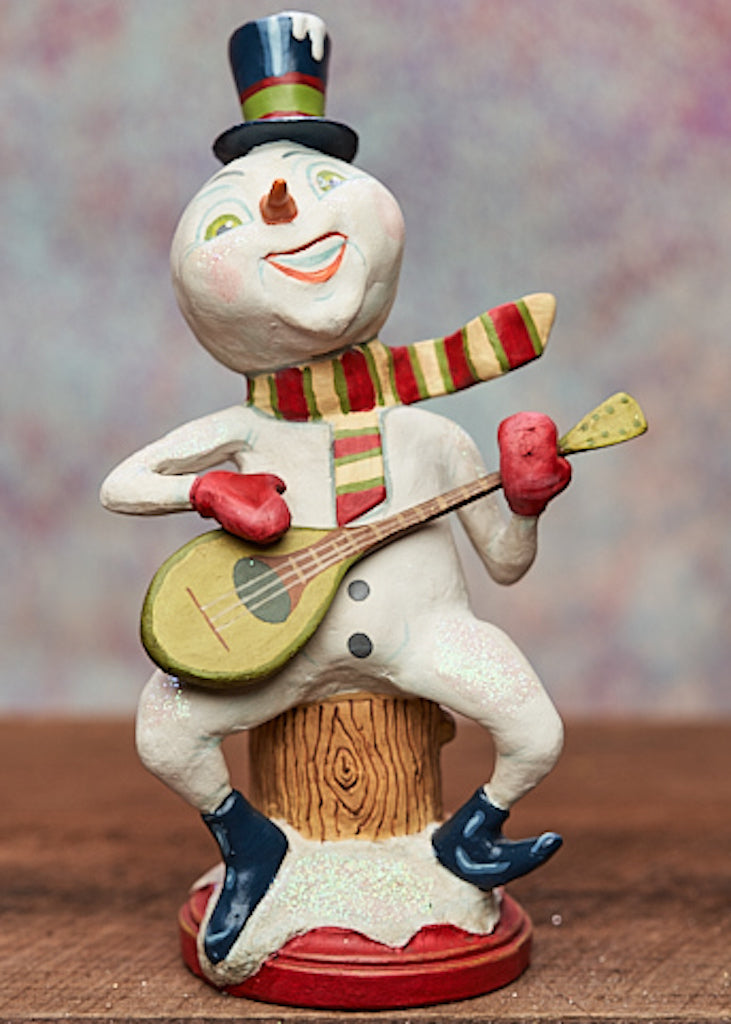 Primitive Folk Art ESC and Company Christmas Strumming Snowman 43021 RETIRED