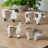 Farmhouse Garden 4pc Resin Farm Animal with Basket Figurines - The Primitive Pineapple Collection