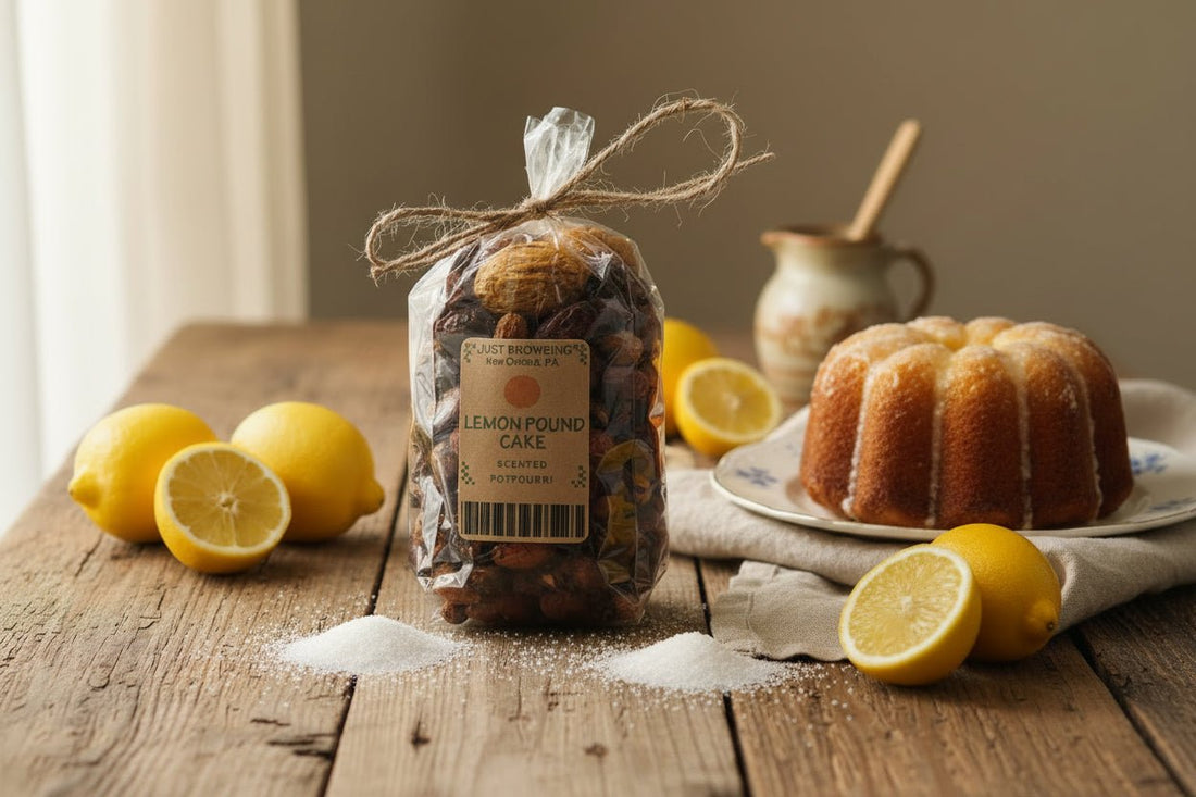 Handcrafted USA Farmhouse Lemon Pound Cake Potpourri w/Rosehips - The Primitive Pineapple Collection