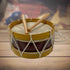 Primitive Colonial Reproduction 7 - 1/2" Civil - Revolutionary War Marching Drum & Drum Sticks - The Primitive Pineapple Collection