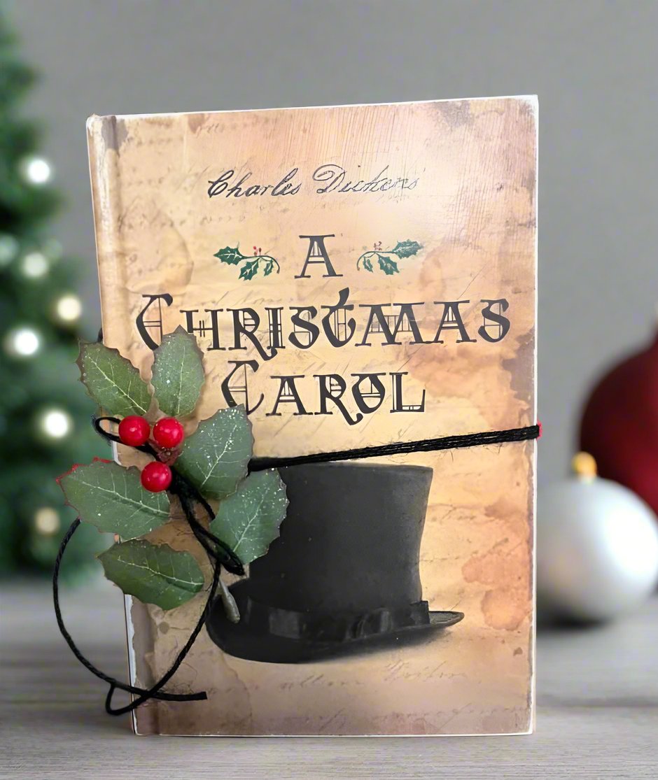 Handcrafted Vintage Look A Christmas Carol Holiday Book