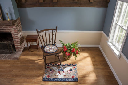 Primitive Sweet Land of Liberty Hooked Rug 2&