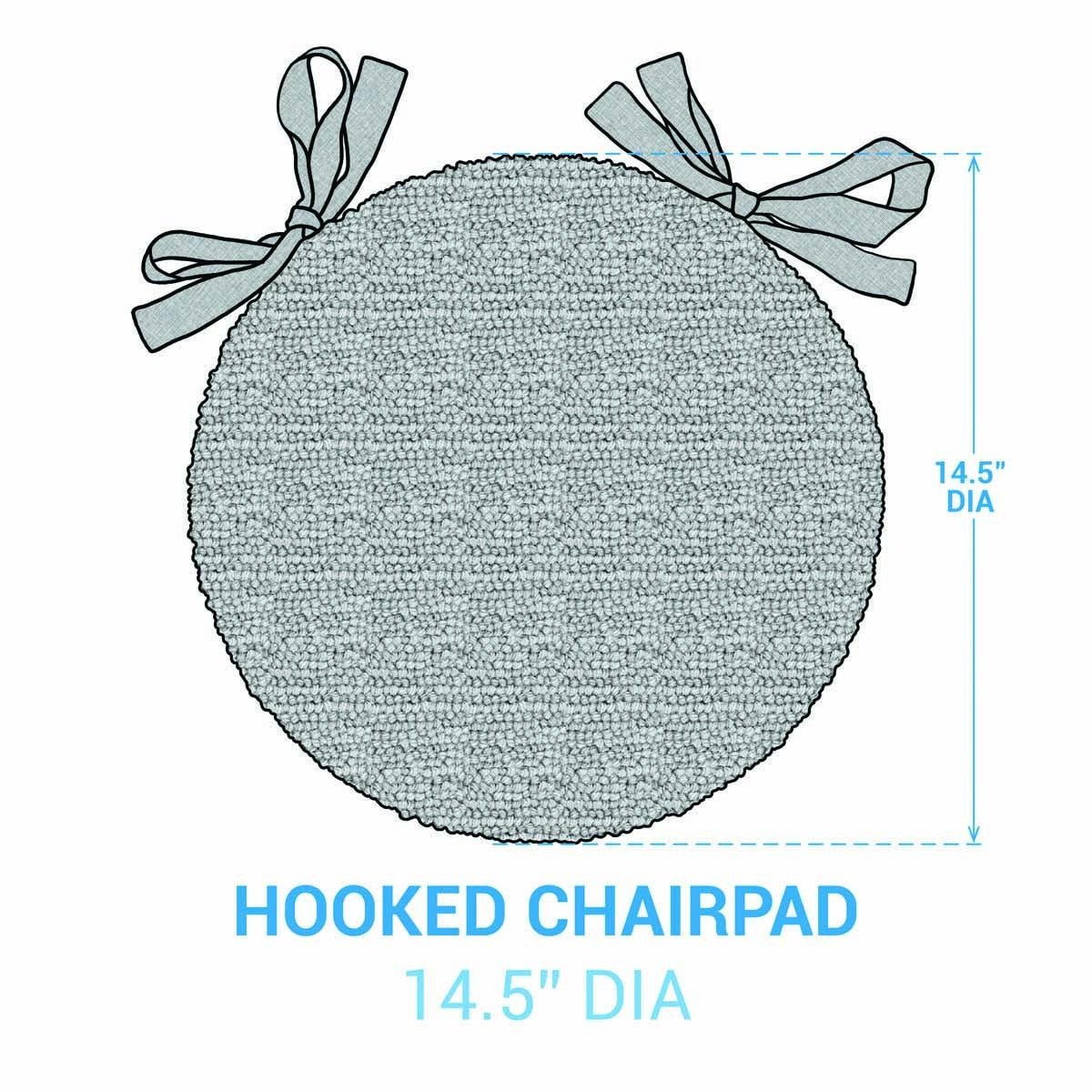 Sweet Land of Liberty Hooked Chair Pad - 14.5" Primitive Americana Decor - The Primitive Pineapple Collection