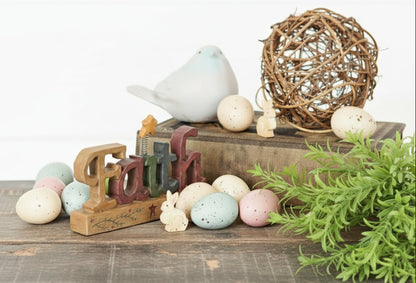 Primitive Farmhouse 6" Faith Shelf Sitter - The Primitive Pineapple Collection