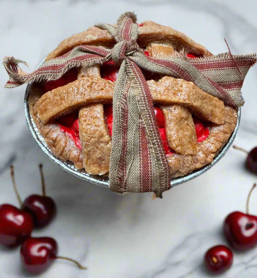 Primitive Colonial 4” Lattice Cherry Pie Choice of Scent - The Primitive Pineapple Collection