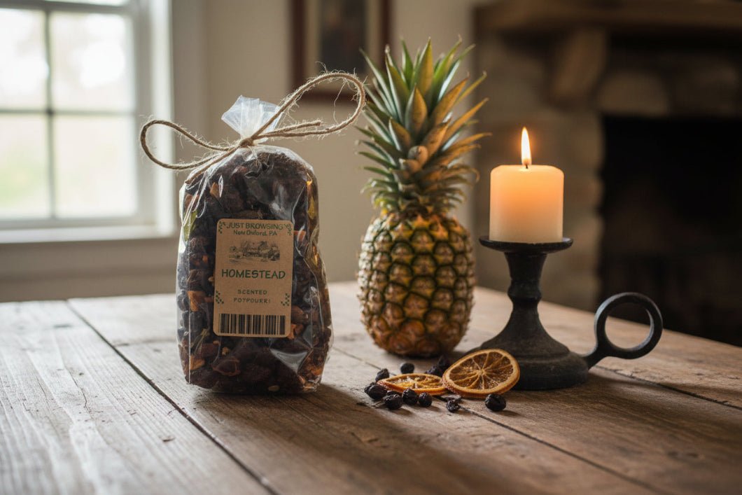 Handcrafted USA Farmhouse Homestead Potpourri w/Rosehips - The Primitive Pineapple Collection