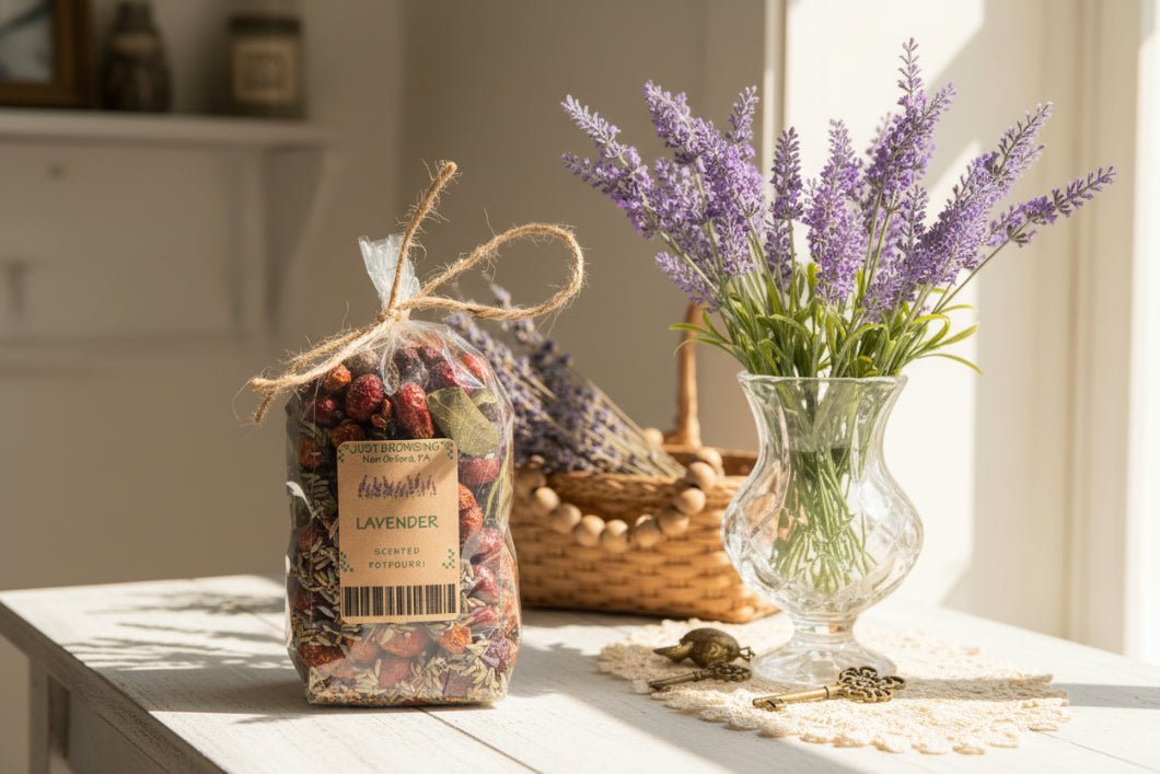 Handcrafted USA Farmhouse Lavender Potpourri w/Rosehips - The Primitive Pineapple Collection