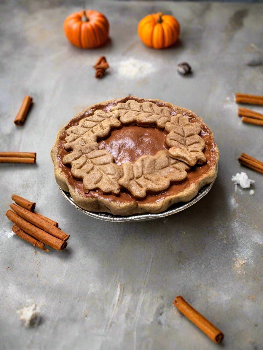 Primitive Colonial Autumn 4” Fall Leaf Crust Pumpkin Pie Choice of Scent - The Primitive Pineapple Collection