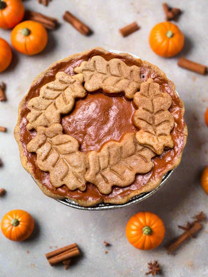 Primitive Colonial Autumn 4” Fall Leaf Crust Pumpkin Pie Choice of Scent - The Primitive Pineapple Collection