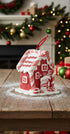 Christmas 3.75 Inch Red and White Candy Cane House Ornaments 3 Styles - The Primitive Pineapple Collection