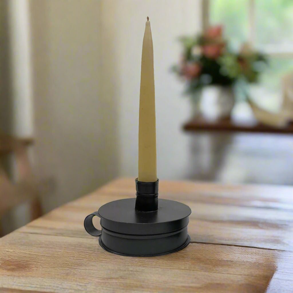 Primitive Colonial Early American Tinder Box Candle Holder - The Primitive Pineapple Collection