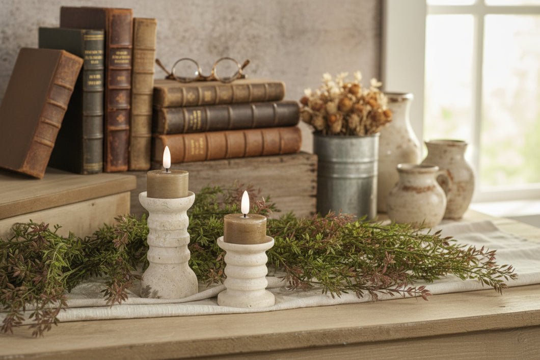 Ragon House 2 pc 3D Flame Beige Battery Tealight Candle 6hr Timer - The Primitive Pineapple Collection