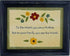 Primitive/Country Stitchery TO THE WORLD Distressed black wood frame w/Glass - The Primitive Pineapple Collection