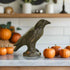 Ragon Halloween Fall 6.5" Black Crow Paper Mache Figurine - The Primitive Pineapple Collection