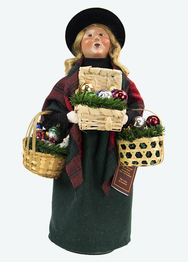Byers Choice Carolers Colonial Christmas Woman Crier Selling Ornaments 4321K