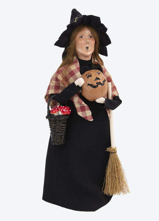 Primitive Colonial Byers Choice Halloween Witch w Pumpkin 7243
