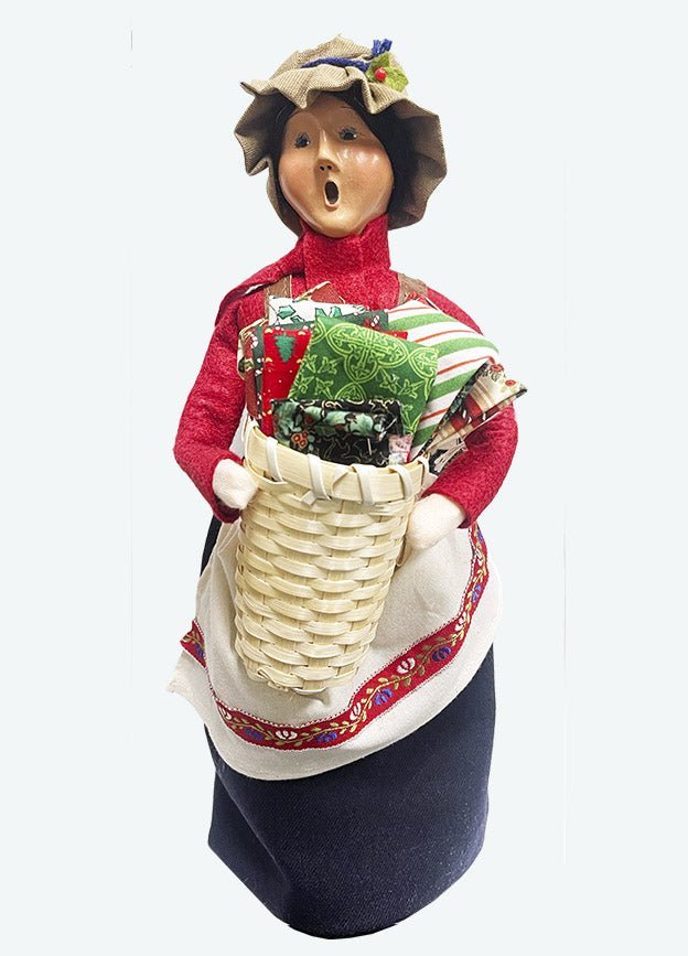Byers Choice Carolers Colonial Woman Selling Fabrics 4245 - The Primitive Pineapple Collection