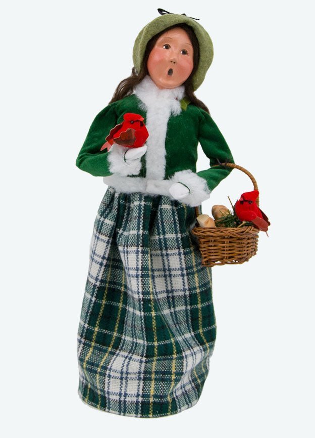 Byers Choice Carolers Christmas Family w/ Cardinals Woman 111W - The Primitive Pineapple Collection