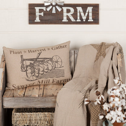 Primitive Farmhouse 14"x22" Plow Pillow Tan Fall Autumn Sawyer Mill - The Primitive Pineapple Collection