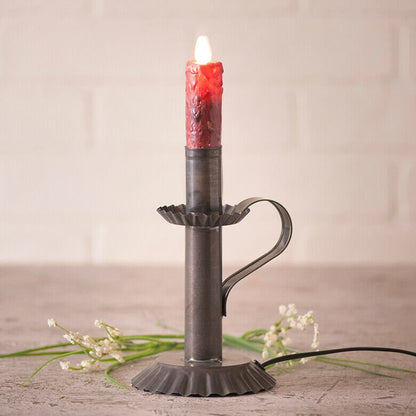 Primitive Grungy Burnt Cream 3.5" Moving flame Electric Light bulb Candle - The Primitive Pineapple Collection