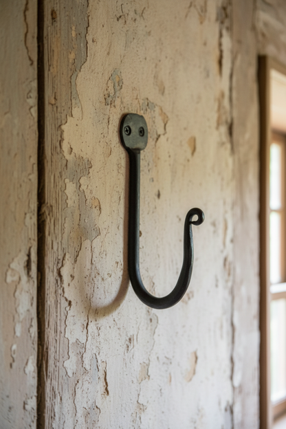 Primitive Colonial Wrought Iron 5." Cabin Black Hook - The Primitive Pineapple Collection