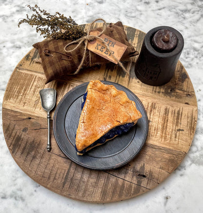 Primitive Farmhouse Handcrafted Faux Blueberry Pie Slice - The Primitive Pineapple Collection