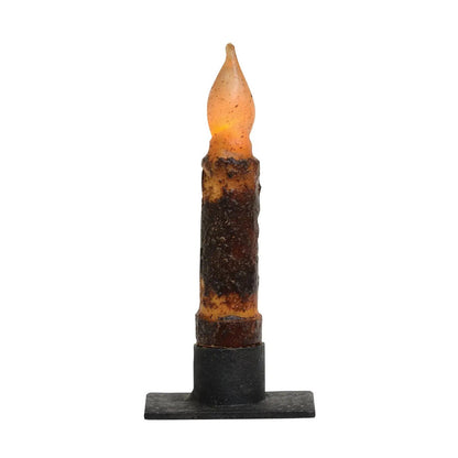 Primitive Country Simple Rectangle Metal Taper Candle Holder - Candles and Accessories