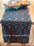 PrimitiveBayberry Weave Pumpkin and Black Color 34" Square Table Topper - The Primitive Pineapple Collection