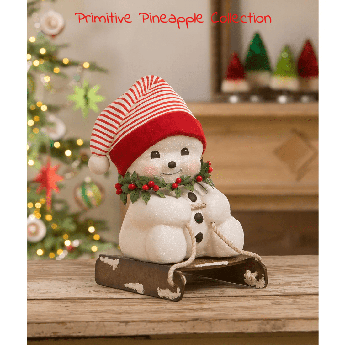 Bethany Lowe Christmas 2023 Down the Slopes Snowman TJ2334 - The Primitive Pineapple Collection