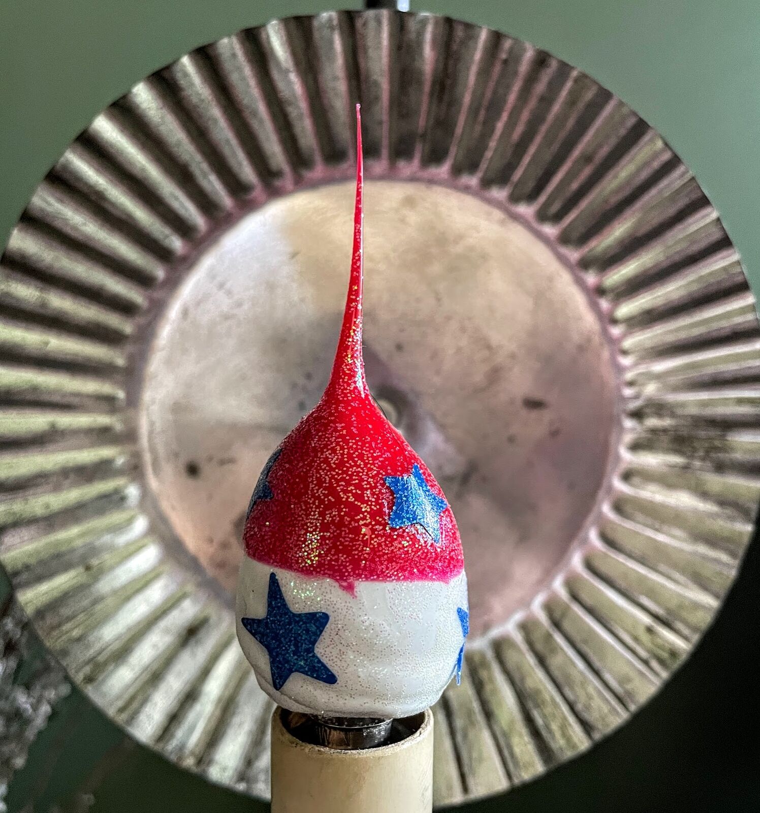 Primitive Patriotic Americana Hand-dipped Blue Stars Silicone Bulb Reusable - The Primitive Pineapple Collection