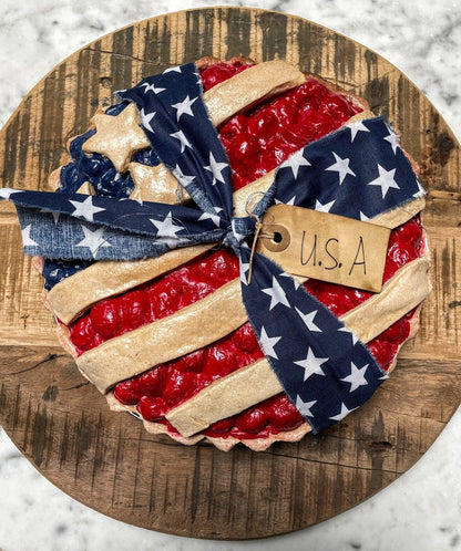 Primitive Colonial Americana 9” Cherry Pie 4th of July Choice of Scent - The Primitive Pineapple Collection