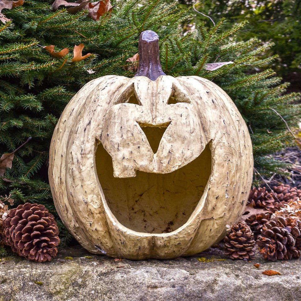 Halloween Fall Ragon House Collectable 15” White Big Mouth Pumpkin Luminary - The Primitive Pineapple Collection