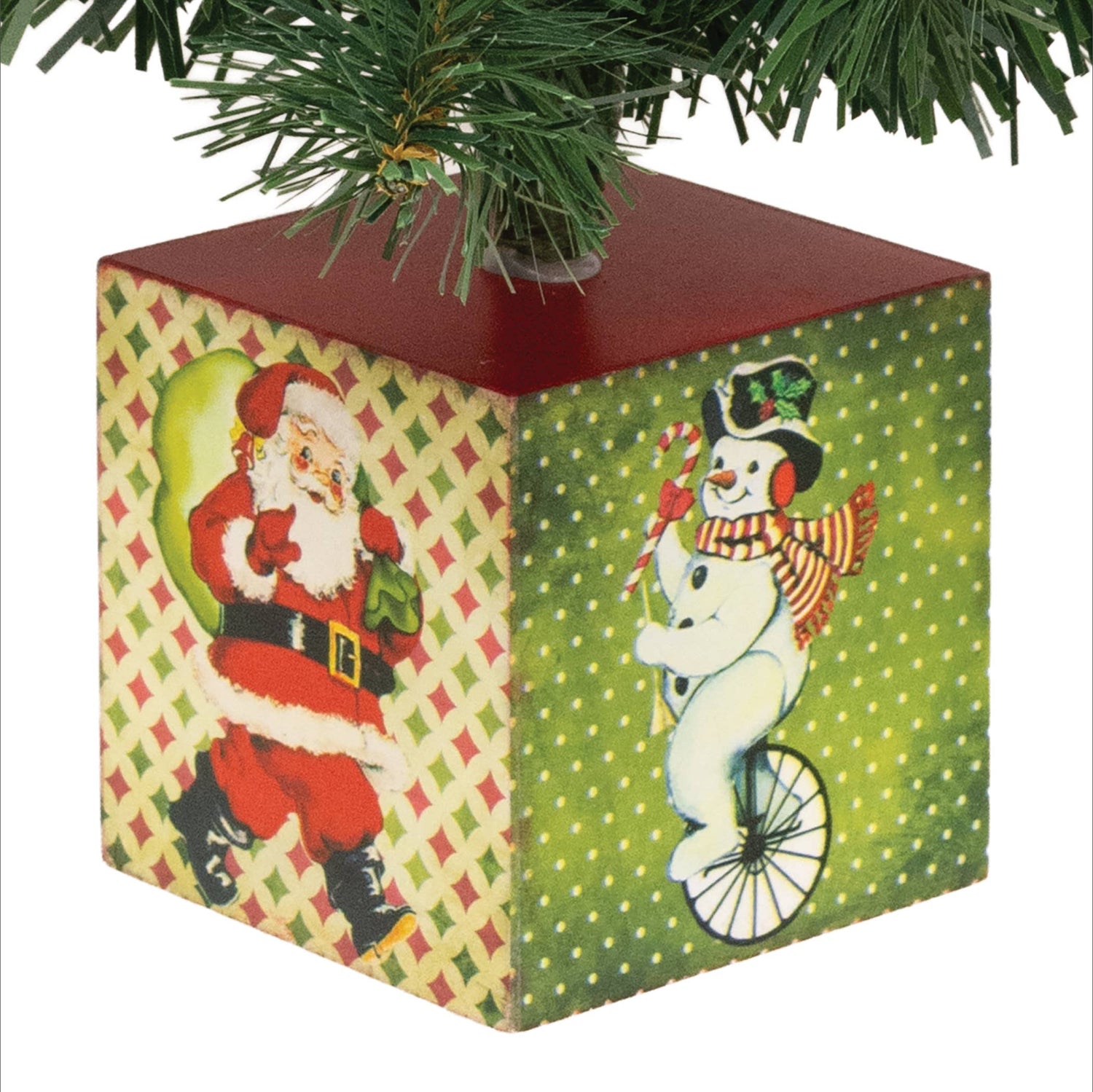 Primitive Retro Vintage Friends Christmas Tree - 18.5"H