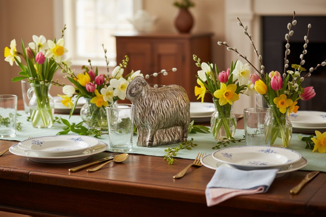 Primitive Spring Easter Faux Silver Sheep Chocolate Mold 5.75" H - The Primitive Pineapple Collection